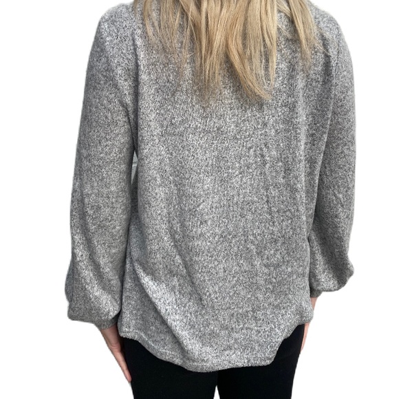 Mango Basics long sleeve sweater puff gray XS - Picture 5 of 15